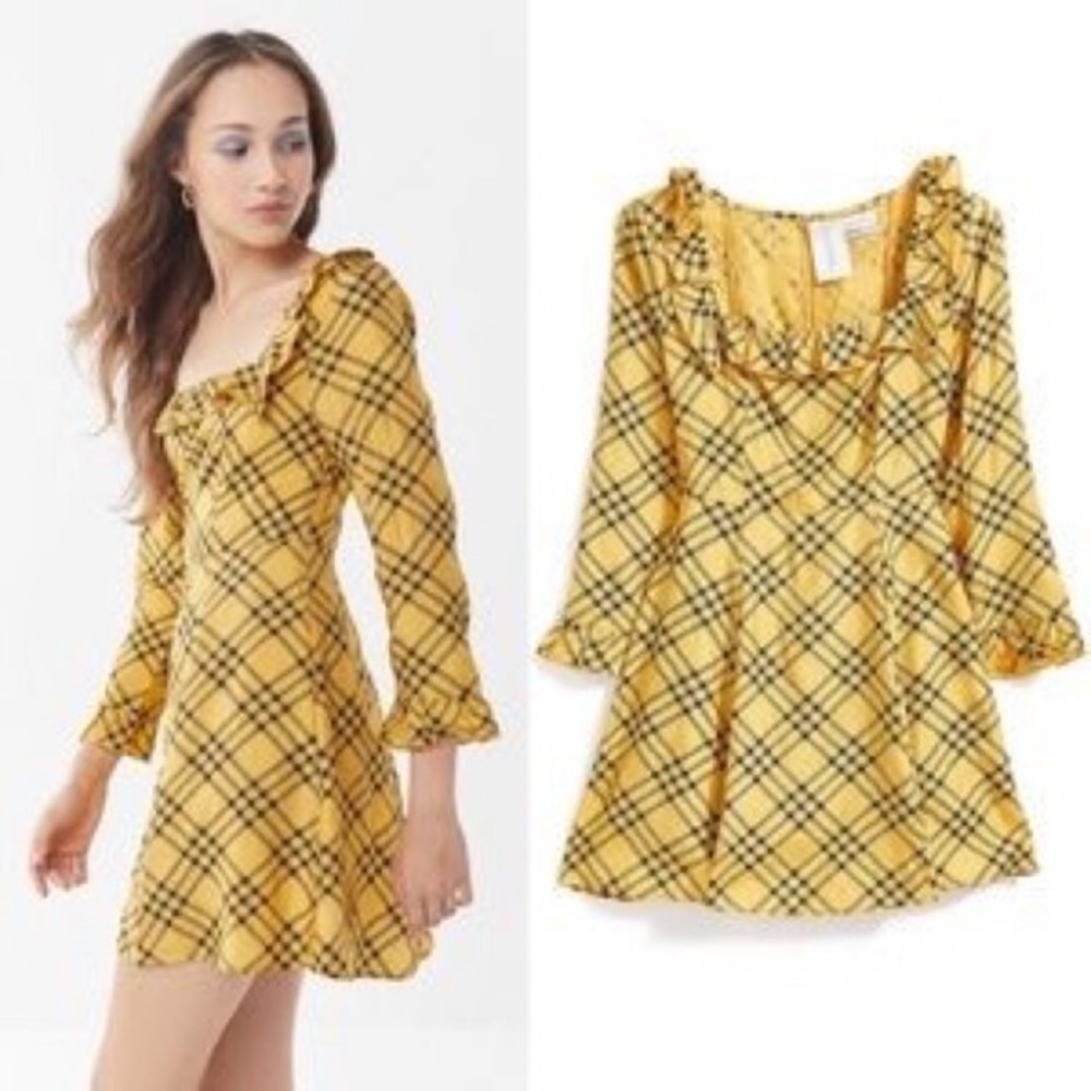 NWOT Urban Outfitters Kirsten Plaid Mini Dress